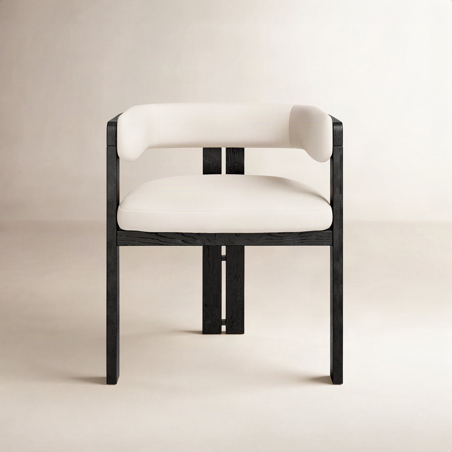 Oksana Oak Dining Armchair, Black