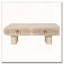 Rounded Edge Coffee Table with Flower Pattern Solid Wood Drawer