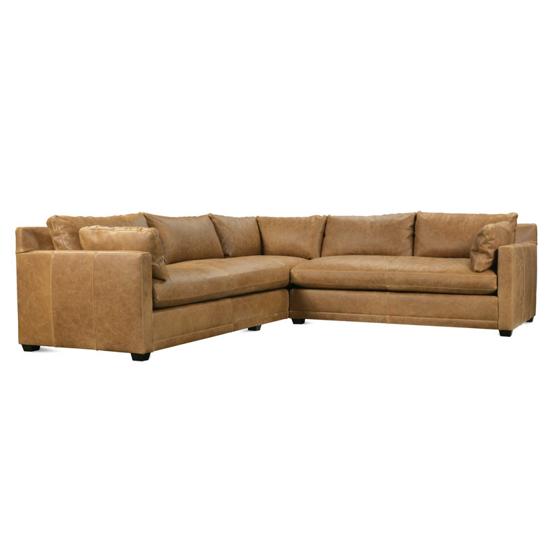 Canapé modulaire en cuir 2 pièces Sylvie