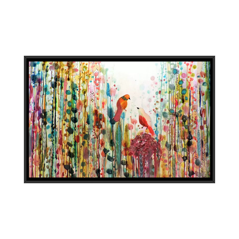 «La Romance», reproduction sur toile, H 18 po x l 26 po x p 1,5 po, Toile avec cadre noir