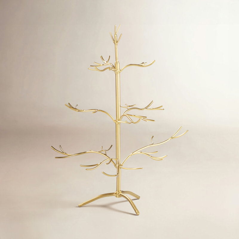 Accessoire d'ornement festif, H 16 po x l 13 po x P 13 po, Or