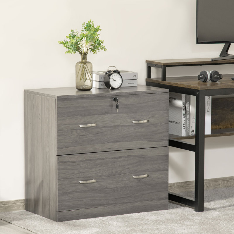 Leonetti 29.1'' Wide 2 -Drawer File Cabinet, Gray
