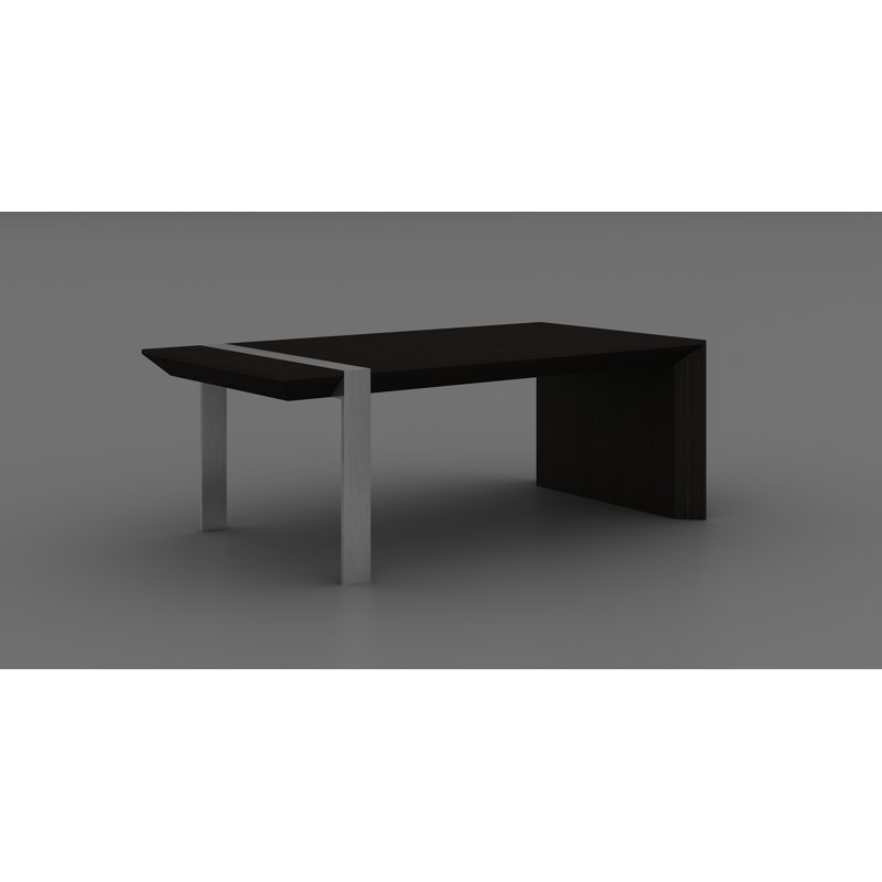 Aria Waterfall Coffee Table, Wenge/Silver