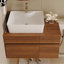 Petit meuble-lavabo flottant simple 31,5 pouces avec lavabo-133144823