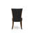 5 Piece Kitchen Table Set for 4 Includes a Rectangle Dining Table with Removable Leaf and 4 Black Color Linen Fabric Parson Chairs, Antique Walnut-410447824-410447826-410447836