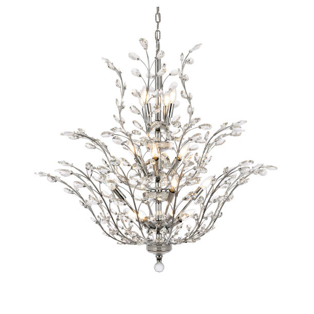 Willa Arlo Interiors Stever 18 - Light Dimmable Tiered Chandelier ...