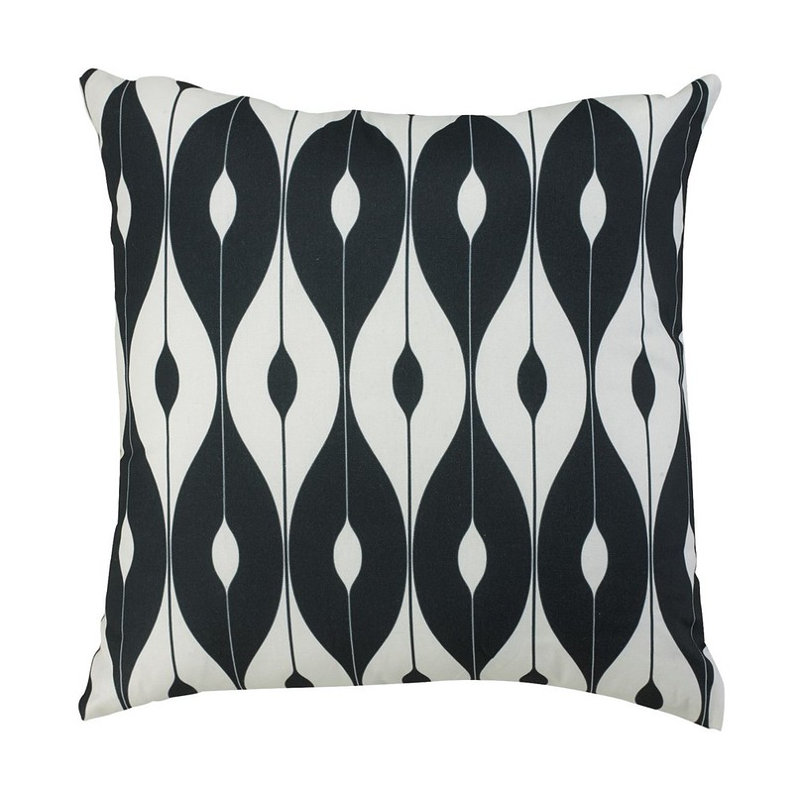 Letina Ikat Square Throw Cushion, Black
