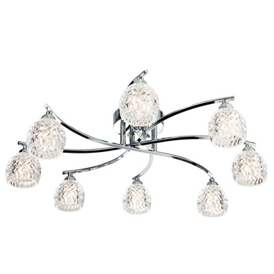 Maple Glass Semi Flush Mount
