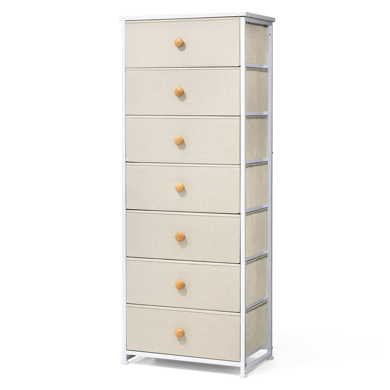 7 - Drawer Dresser, Beige, Beige