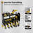 Robust Carbon Steel Tool Storage Rack With Power Strip, 24.6"W X 11"H, Organize 50+ Tools