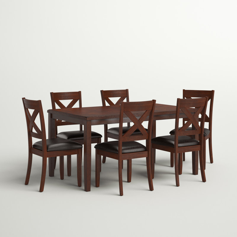 Ketron 6 - Person Dining Set, Brown