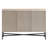 48" Fluted Sideboard with Adjustable Shelves & Cable Management — Alder White Scandinavian Storage Cabinet for Dining Room or Living Room | Ceeva-1404304497