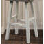 Ensemble de tabourets de comptoir en bois massif transitionnel 2 pièces gris et blanc-635190875