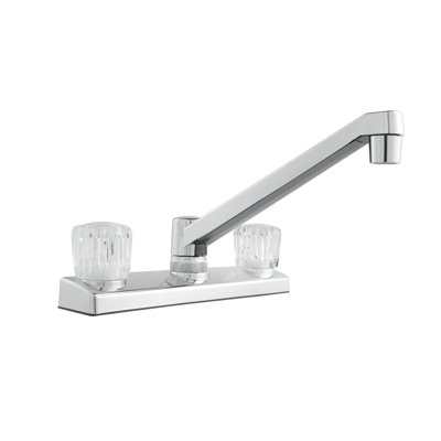 Nonmetal Double Acrylic Handle Kitchen Faucet