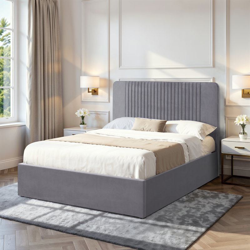 Melrose Ottoman Lift Up Storage Bed, Grey