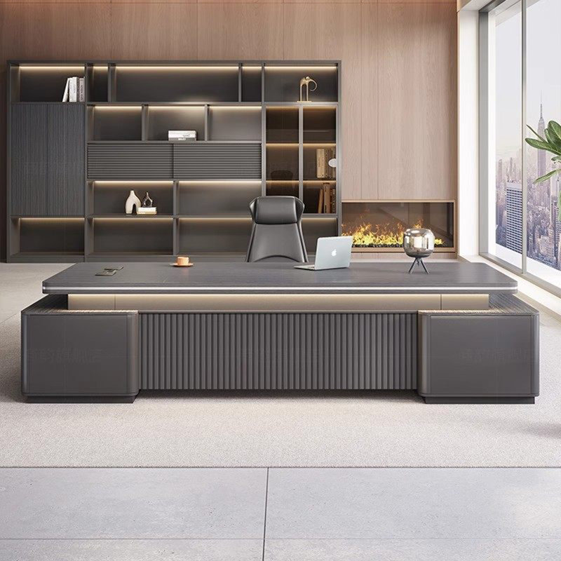 Table de bureau en L 125,98 po, H 29,53 po x l 125,98 po x P 62,99 po