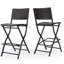 2 chaises de patio pliables, chaise d'extérieur 2 places, structure en fer