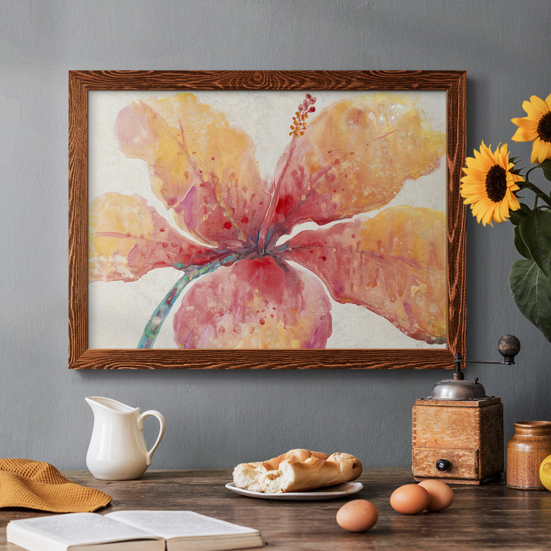 Hibiscus en fleurs, Érable, H 28 po x l 42 po x P 1,5 po