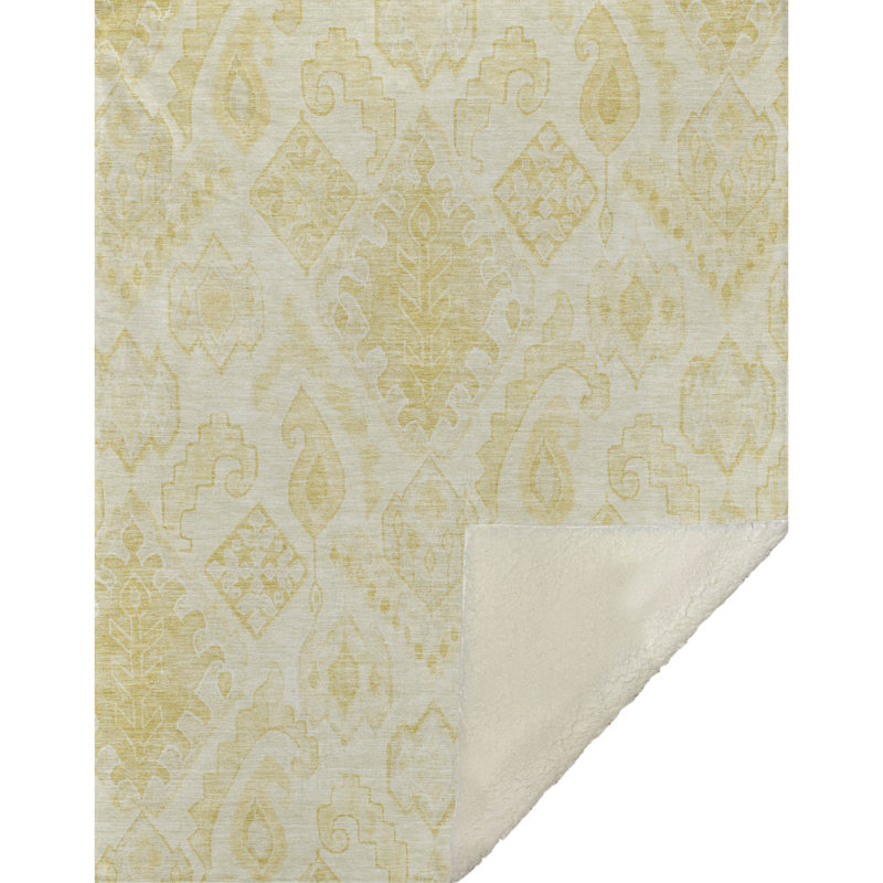Jeté marocain Sherpa ASB776 Addison, Doré