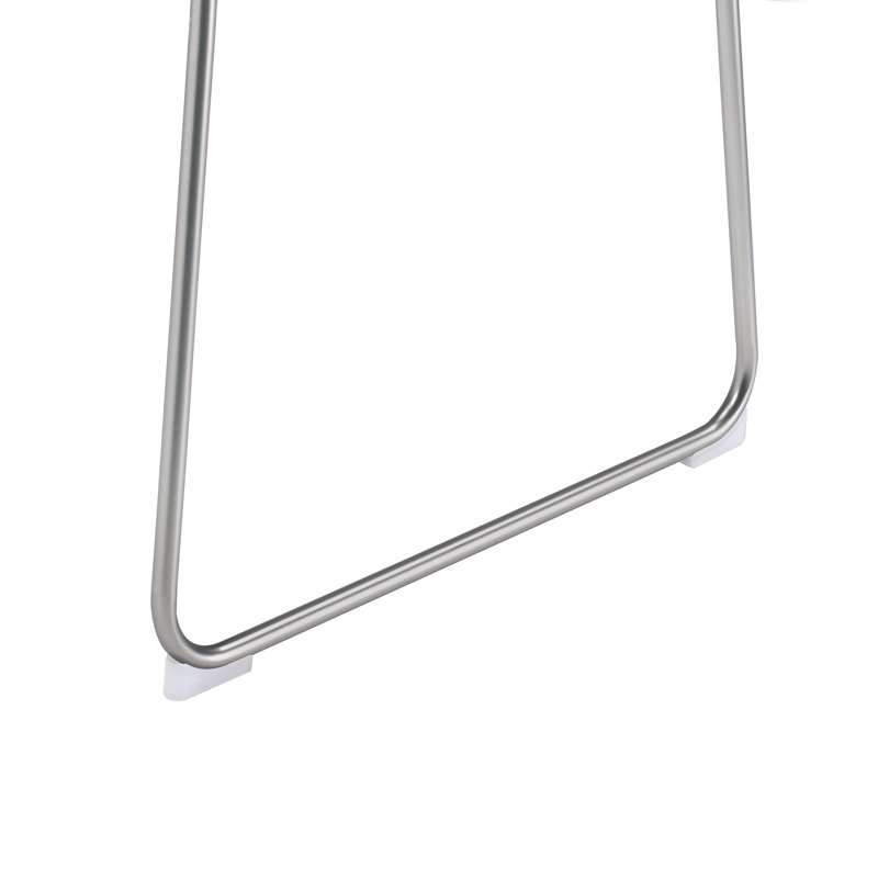 Clear Acrylic and Chrome Metal Side Chair Set