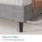 Chenille Fabric Platform Bed Bed Frame With Upholstered Headboard-772310696
