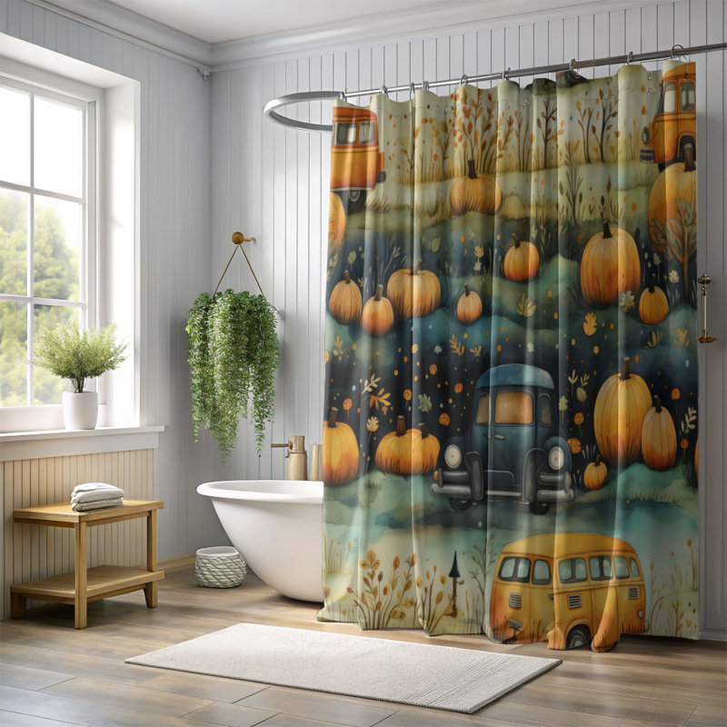 Rideau de douche Spooky Harvest - Premium, H 74 po x l 71 po