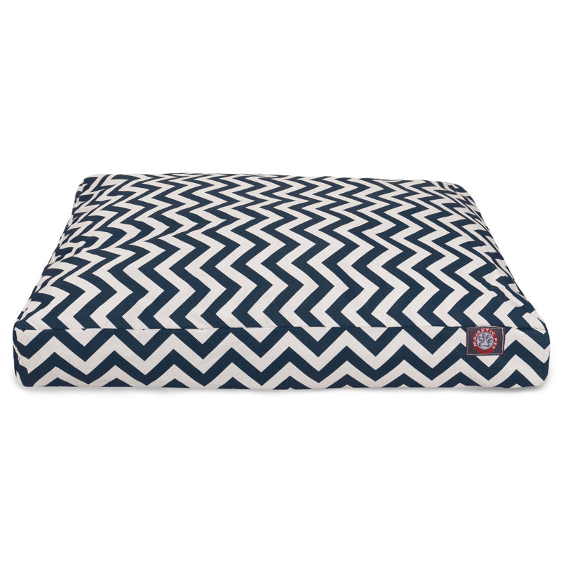 Coussin à chevrons, Bleu marine, Petit (l 20 po x P 27 po x H 4 po) ;