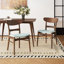 Ensemble de salle à manger 5 pièces, 1 table à structure en bois et 4 chaises rembourrées