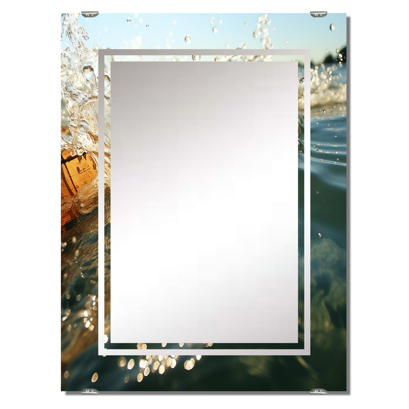 Mandel - Grand miroir mural côtier MIR139399, 32 po x 24 po