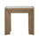 Marva 24" Wide Pine Wood Side Table w/ Glass Top, Light Warm Wash