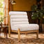 Chaise d'appoint Living Fluffy grise avec structure en bois massif naturel-830046927-830046926