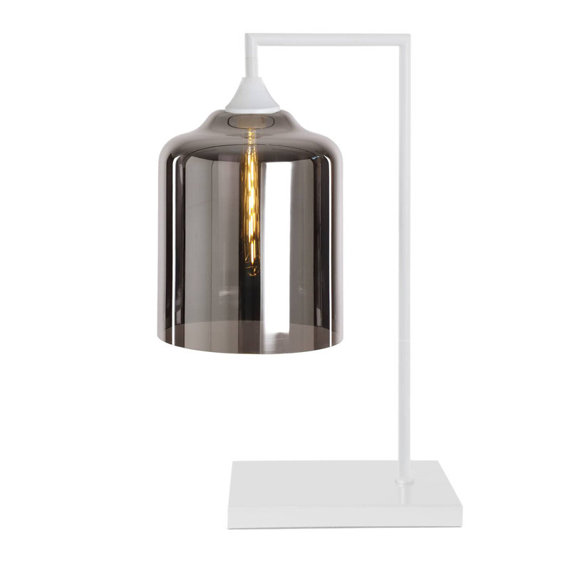 Wang Metal Table Lamp, White, Silver