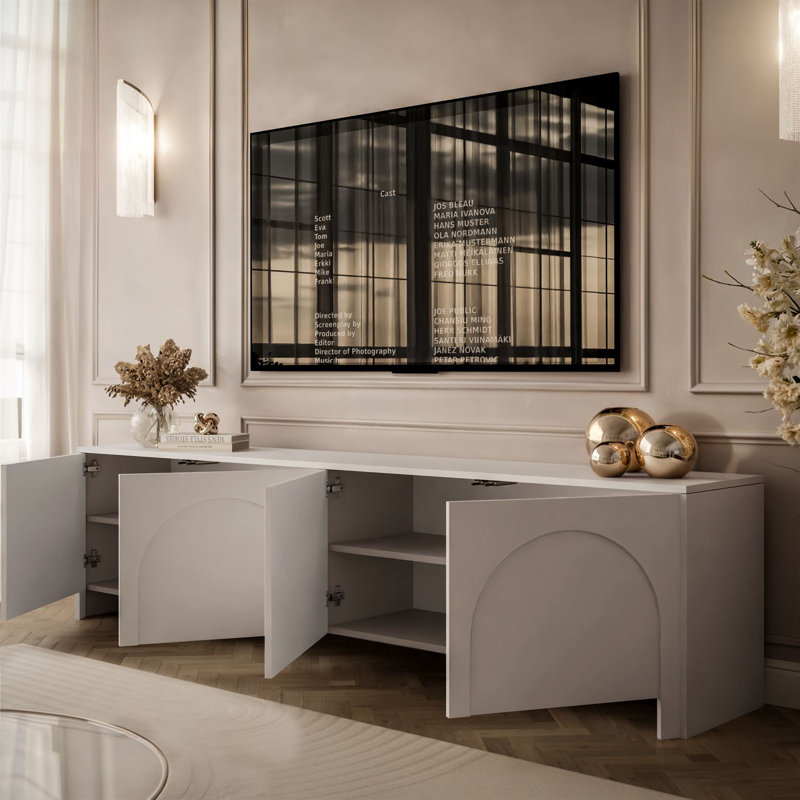 TV Stand ARIADNA 4D TV cabinet, Cashmere