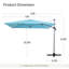 Parasol extérieur en porte-à-faux pour patio 11 pi 132 po Gentle Chic-85856855