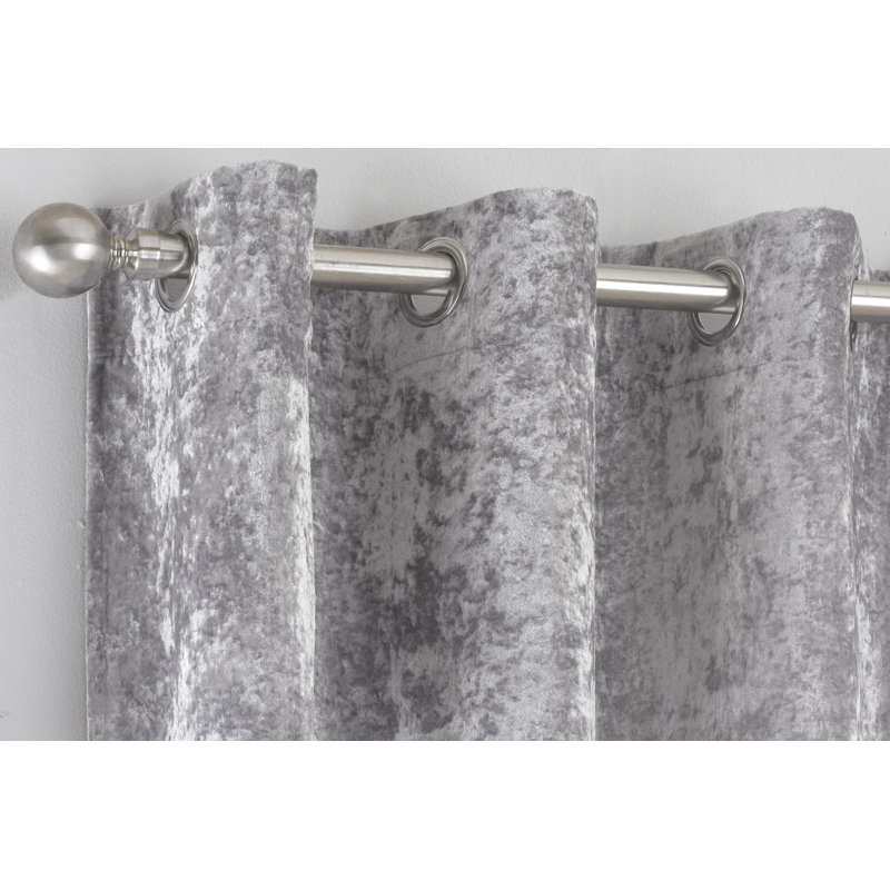 Sandusky Eyelet Sheer Curtain, Silver, 135 W x 137 D cm