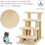 Griffoir à plusieurs niveaux pour chats, escalier pour animaux de compagnie beige, 63,5 cm (25 pouces) - Protégez vos meubles et gardez vos chats heureux ! Aide les p'tits animaux à grimper.