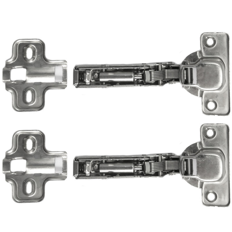 Chrome European Soft-Close Frameless Cabinet Hinges, Pack of 10