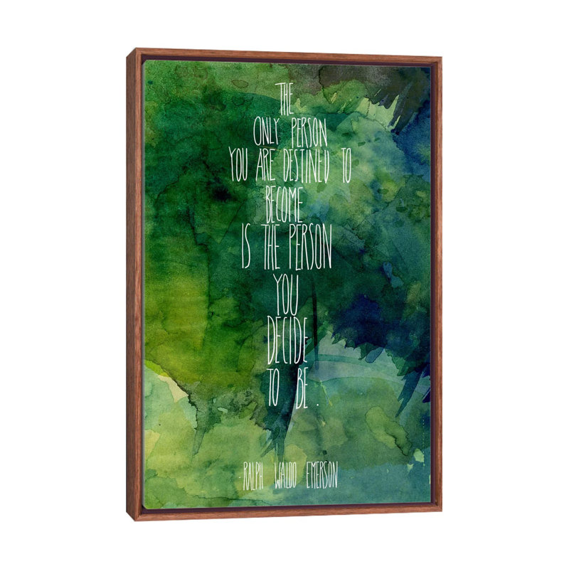 «You Decide», reproduction d'art textuel, H 26 po x l 18 po x 1,5 po, Toile classique avec cadre brun