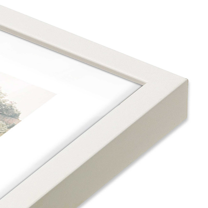 Imprimé Hillside Tranquil Retreat, Cadre opaque blanc, H 17 po x l 21 po x P 1,25 po