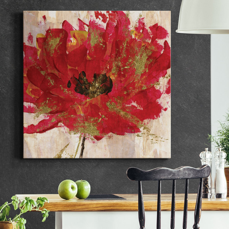 Red Infusion III - reproduction sur toile tendue, H 24 po x l 24 po x P 1 po
