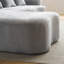 Canapé modulaire en L 104,7 po avec méridienne incurvée à compression pleine taille 104,7 po et canapé en chenille modulaire confortable pour appartement et salon. Sans assemblage-767936454