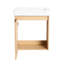 Meuble-lavabo de 20 po avec lavabo et tablette en céramique - Surface lisse en bois d'ingénierie