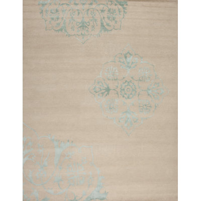 Modern Tibet Hand Knotted Damask Area Rug