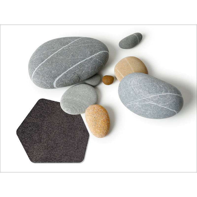 Blithe 87 x 82 cm Non-Slip Indoor Door Mat, Dark Grey