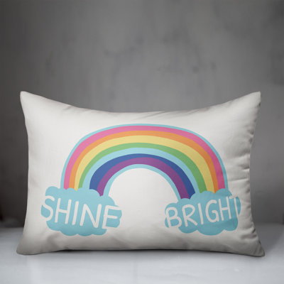  Shine Bright Rainbow Rectangular Pillow Cover & Insert