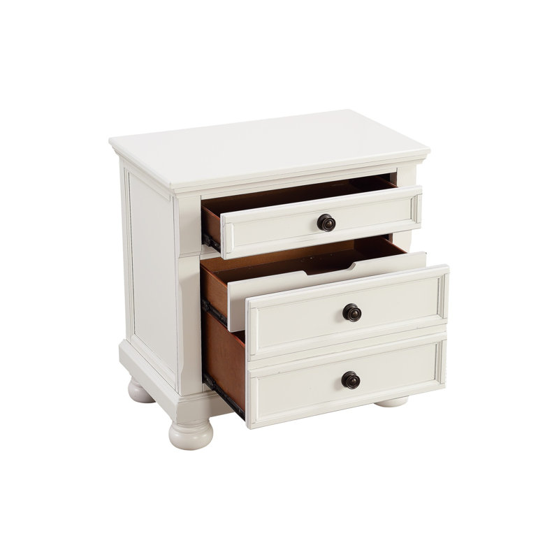 Mihaiela Sleigh Bedroom Set, White, Queen, 3 Pieces: Bed, Dresser, Mirror