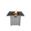Foyer en métal thermolaqué 30 po avec plateau en verre fumé-751714703