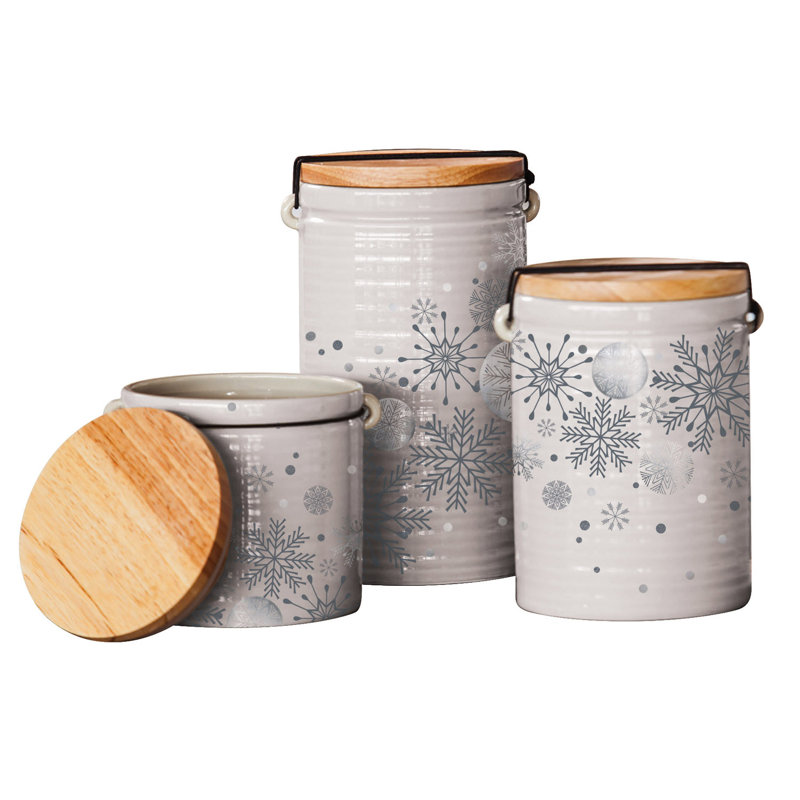 Ensemble de pots de cuisine 3 pièces Snowflakes