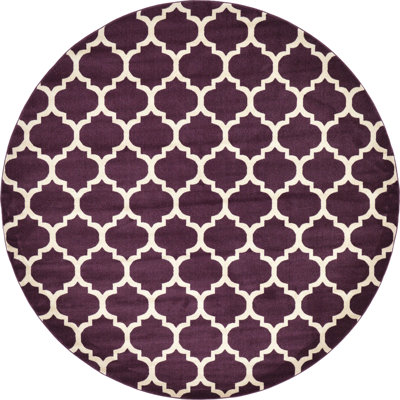 Tapis à motif géométrique mauve Cara-Leigh