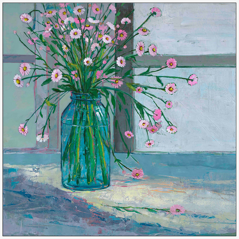 24" x 24" Multicolor Floral Arrangement on Canvas